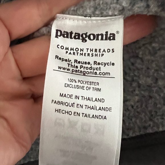 Patagonia Men's Better Sweater 1/4 Zip Fleece Pullover in Gray Size Medium - Picture 7 of 7